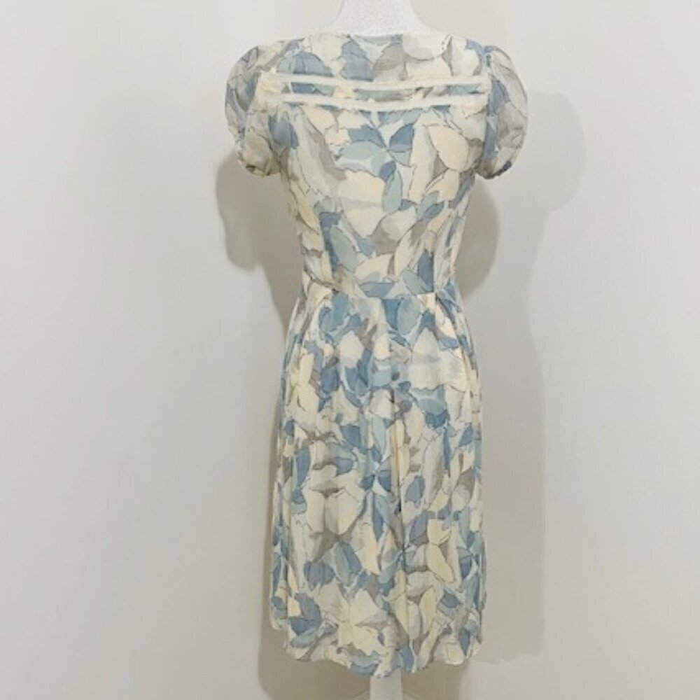 Anthropologie Moulinette Soeurs Montserrat Dress Silk Blend Muted Floral Size 2 - Picture 4 of 7